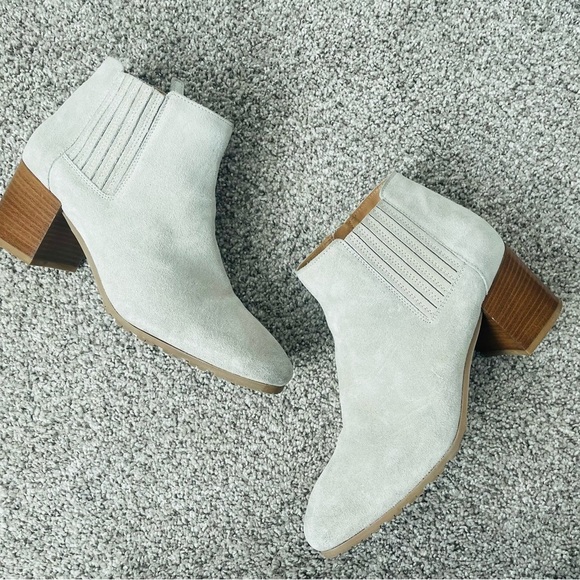 Aquatalia Gray Ankle Boots with Textured Upper